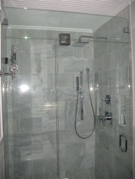 Installing a ceiling shower head is much easier than you would think! Bead board ceiling, Rain shower heads and Rain shower on ...