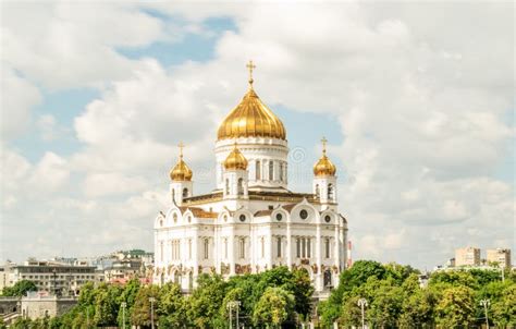 Russian Orthodox Cathedral Of Christ The Saviour Stock Image Image Of