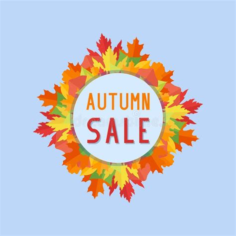 Banner With Colorful Autumn Leaves On Yellow Background Stock Vector
