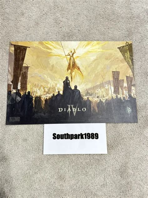 Diablo 4 Iv Gamestop Exclusive Preorder Bonus Lithograph Poster In