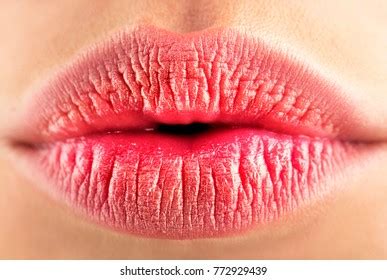 Closeup Womans Lips Bright Fashion Red Stockfoto Shutterstock