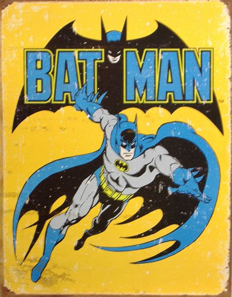 Batman Retro Super Hero Sign Old Time Signs