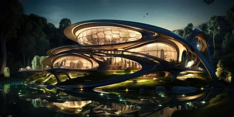 Premium Ai Image Futuristic Eco Building Design City Of The Future