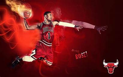 Rose Derrick Wallpapers Bulls Dunk Basketball Chicago