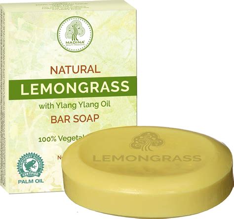 Madina Natural Lemongrass Bar Soap With Ylang Ylang Oil Pack Of 2