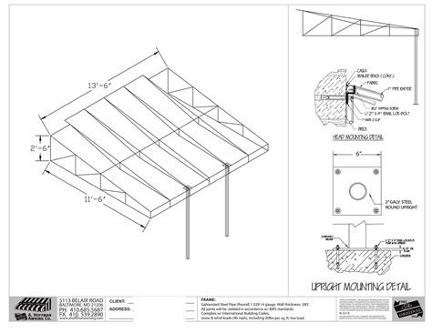 Cad Drawings Gallery A Hoffman Awning Co