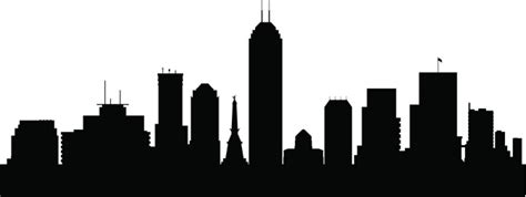 Download Indianapolis Indiana City Skyline Silhouette Stock Illustration - Download Image Now - iStock