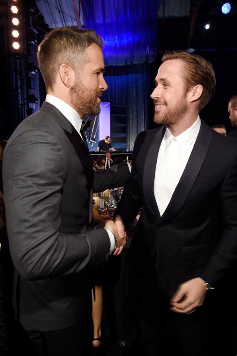 Ryan Reynolds And Ryan Gosling Hug And Stare Into Each Others Eyes At The Critics Choice
