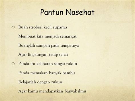 Contoh Pantun Nasehat Orang Tua Kumpulan Teks Ceramah Kultum Puisi
