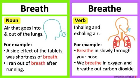 Breath Vs Breathe 🤔 Whats The Difference Learn With Examples Youtube
