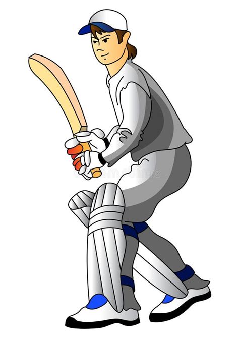 Cricket Player Stock Illustration Illustration Of Game 7293770