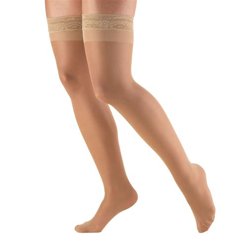 truform women s thigh high sheer stockings 1 pack