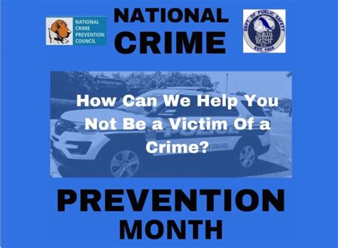 National Crime Prevention Month City Of North Myrtle Beach Police