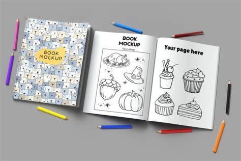 8 X 10 Coloring Book Mockup Psd And  Graphic By Ramis Design