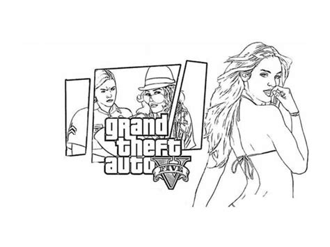 Kolorowanka Gra Grand Theft Auto Do Druku I Online
