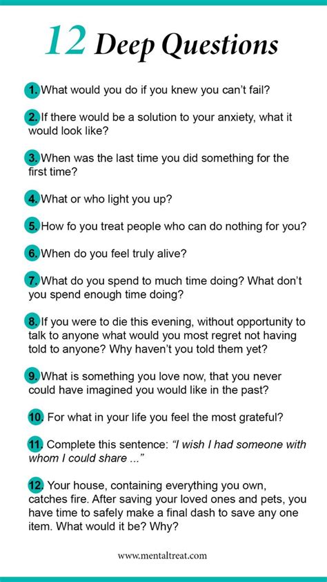 12 deep thoughtful questions to ask yourself or others the last time first time deep