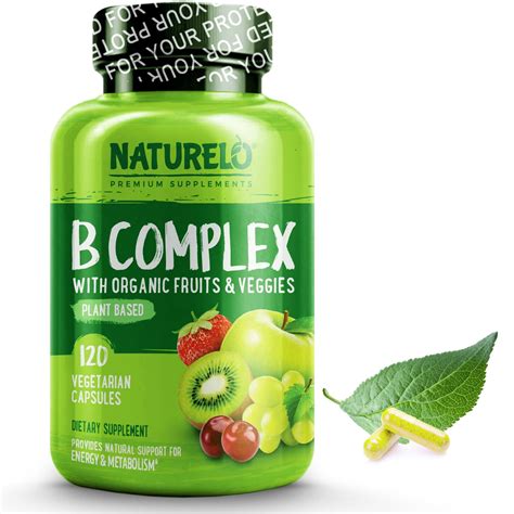 Naturelo B Complex Supplement Fruit And Vegetable Blend 120 Capsules
