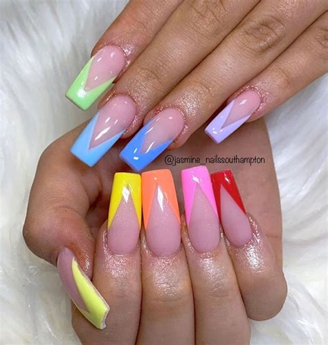 Beautiful Multi Colored Nails Designs For Summer The Glossychic Nail Colors Nail Designs