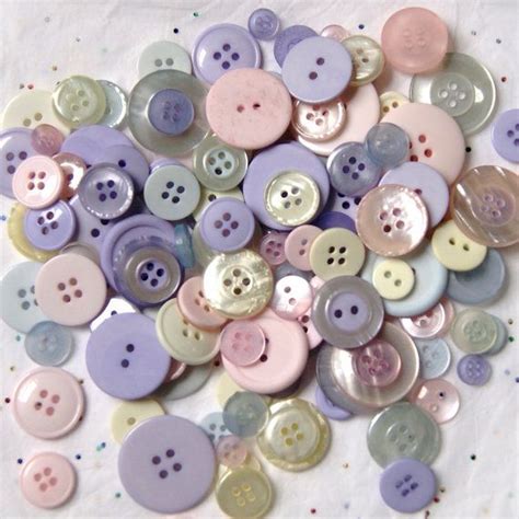 100 Light Pastel Colored Buttons Blue Pink By Mellowmoonsupply 600