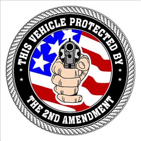 Vehicle Protected By 2nd Amendment Sticker Decal America Ebay