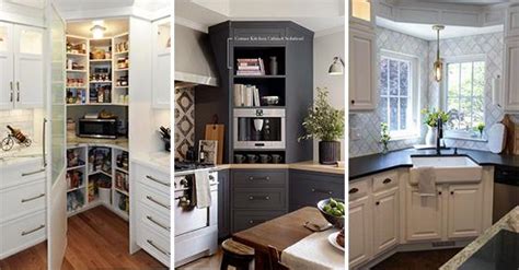 It is a staple of good kitchen remodeling practice, and it goes a long ways toward solving blind corner problems. 20 CORNER KITCHEN CABINET IDEAS - Kitchen Corner Units | | Founterior