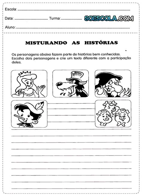 Atividades De Produção De Texto Historia Em Quadrinhos Texto Exemplo
