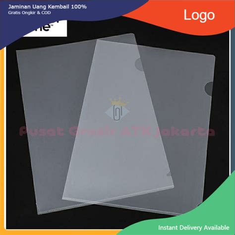 Map L Clear Sleeve A4 Putih Bening File Folder Plastik Mika Transparan