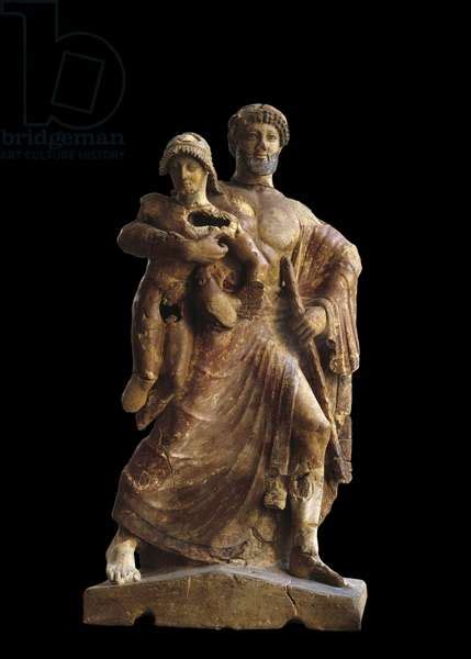 Greek Art “zeus Removing Ganymede”” Terracotta Sculpture Olympia