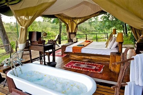 Africas Wildest Outdoor Bath Tubs At Mara Explorer By Heritage Hotels Kenya With Images
