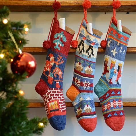 Personalised Hand Knitted Christmas Stockings By Chunkichilli