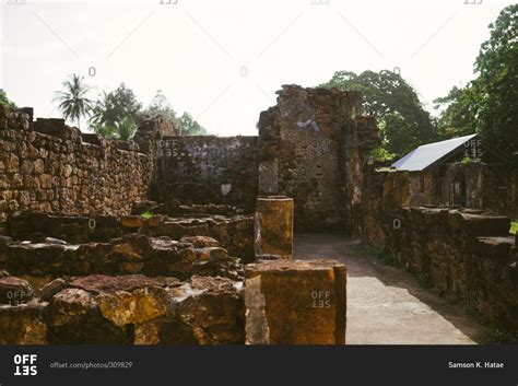 Prison Ruins At The Abandoned Penal Colony On Devils Island In French