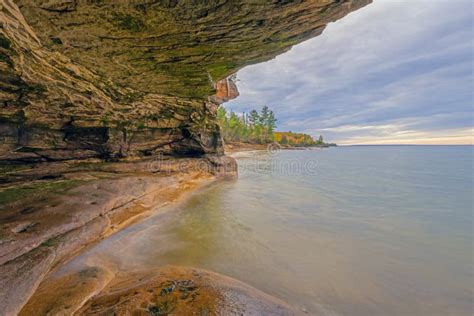 Paradise Point Sea Cave Lake Superior Stock Image Image Of Beauty