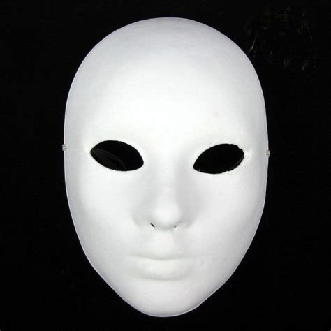 Diy Blank Masks Thicken Womens Full Face Paper Pulp Plain White