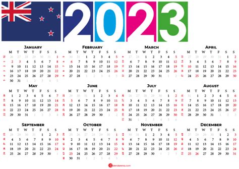 2023 Excel Calendar With Nz Holidays