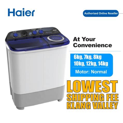 You can check out the latest prices and reviews over. Offer Haier Semi Auto 6KG / 7KG / 8KG / 10KG / 12KG ...