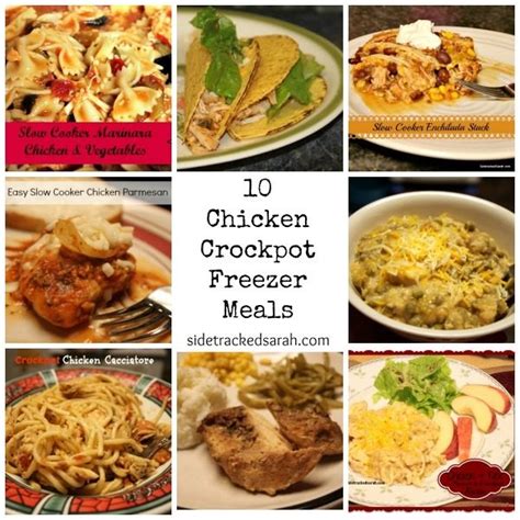 10 Chicken Crockpot Freezer Meals Sidetracked Sarah