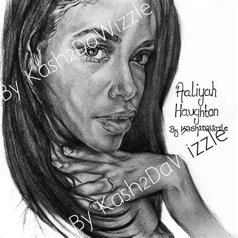 Aaliyah Haughton Portrait Printpostercanvas Etsy