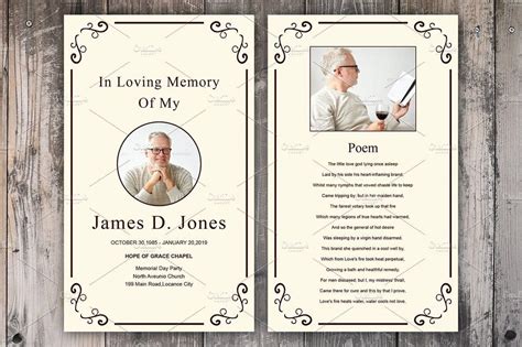 In Loving Memory Card Template Free Addictionary