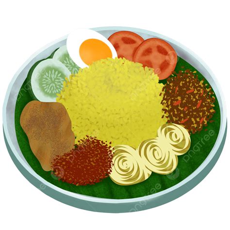 Comida Tradicional Indonesia Nasi Kuning Png Arroz Amarillo Alimento