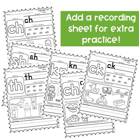 Digraph Worksheets And Activities Clip Cards For Fine Motor Practice