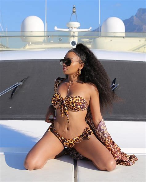 Bonang Matheba Looks Smokin Hot In Leopard Prints Bikini Fpn
