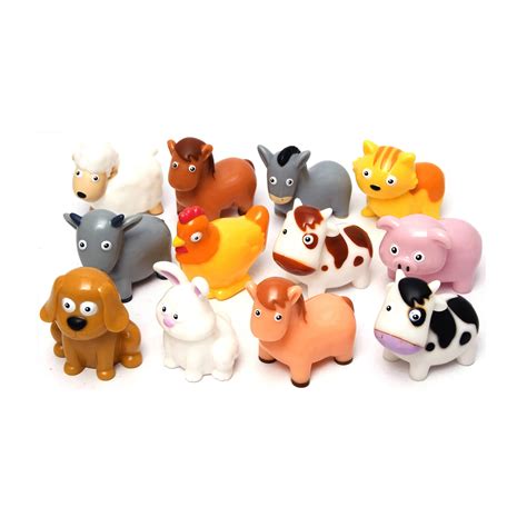 Educational Farm Animal Figures Playset With Farmer And 4 Pigs Kids Toys