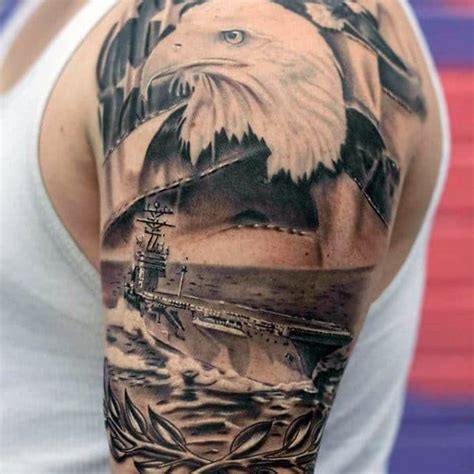 Patriotic tattoos are beautiful and extremely fashionable. 90 Patriotic Tattoos For Men - Nationalistic Pride Design ...