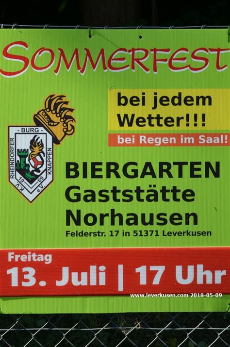 (wendeplatz auf'm berg), bürrig (parkplatz bendenweg). Leverkusen, Bild: Sommerfest