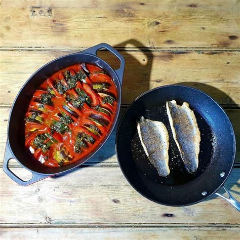 Pan Fried Sea Bass With Ratatouille