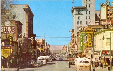 Vintage Postcard Showing Central Avenue Downtown Albuquerque Nm 1950s