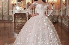organza tulle lace gown ball wedding dress attractive neckline scoop magbridal appliques