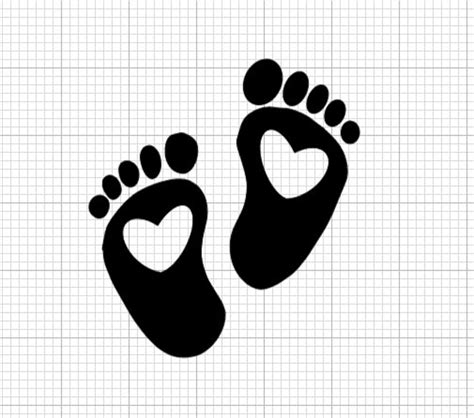 Baby Footprint Svg Baby Feet Svg Instant Download Svg New Born Feet