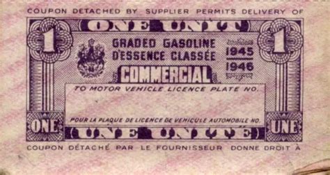 Wwii 1945~1946 Gasoline Ration Coupons For Commercial Vehicles Ref