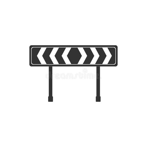 Safety Barricade Symbol Icon Isolated Traffic Sign Road Road Block